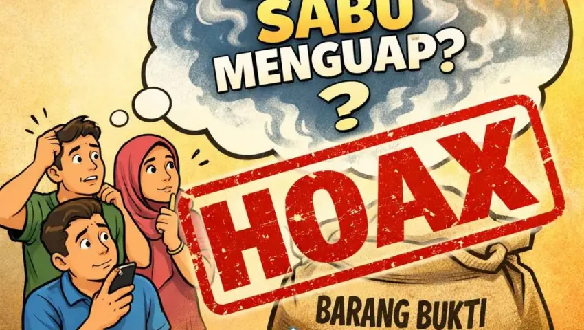 Hoaks! Narasi Kapolri Sebut 30 Kg Sabu Menguap Karena Cuaca Tak Pernah Ada